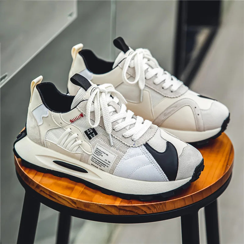 Fashion Platform Sneakers Outdoor Laceup Tennis Training Men's Shoes - (Product Code: 3117)