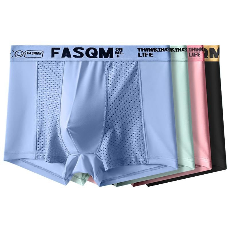 Men's Breathable Ice Silk Boxer Shorts - Sexy, Slim, and Comfortable Bamboo Lingerie (Code: U005)