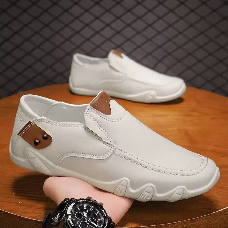 Classic White Men’s Casual Leather Shoes - PRODUCT CODE: 3362