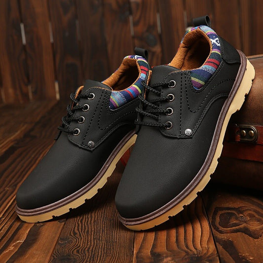 Men's Casual Leather Shoes Non-Slip (Code: 1424)