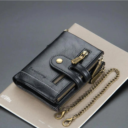 Personalized Elegance with Double Zipper Design Wallet (code: 403)