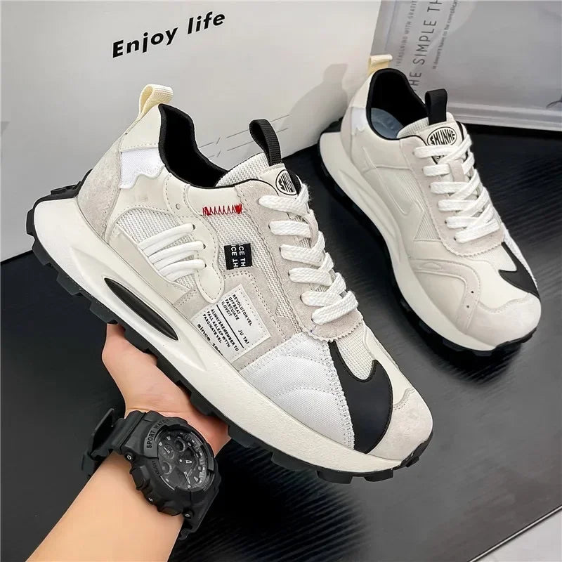 Fashion Platform Sneakers Outdoor Laceup Tennis Training Men's Shoes - (Product Code: 3117)