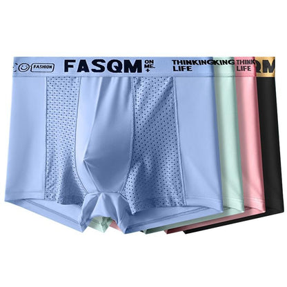 Men's Breathable Ice Silk Boxer Shorts - Sexy, Slim, and Comfortable Bamboo Lingerie (Code: U005)