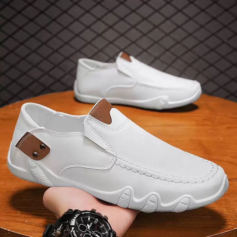 Classic White Men’s Casual Leather Shoes - PRODUCT CODE: 3362